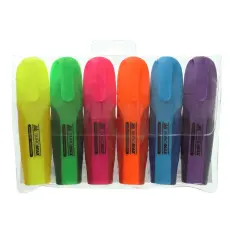 Набір із 6-ти текстових маркерів Buromax Neon 2-4 мм BM.8904-94