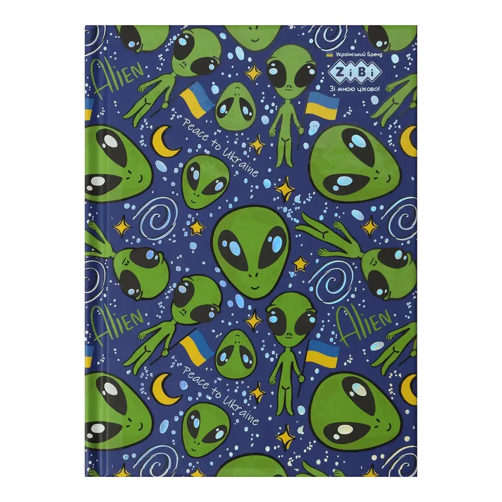 Блокнот Zibi UFO А6 64 аркуши в клітинку, синій ZB.12720-02