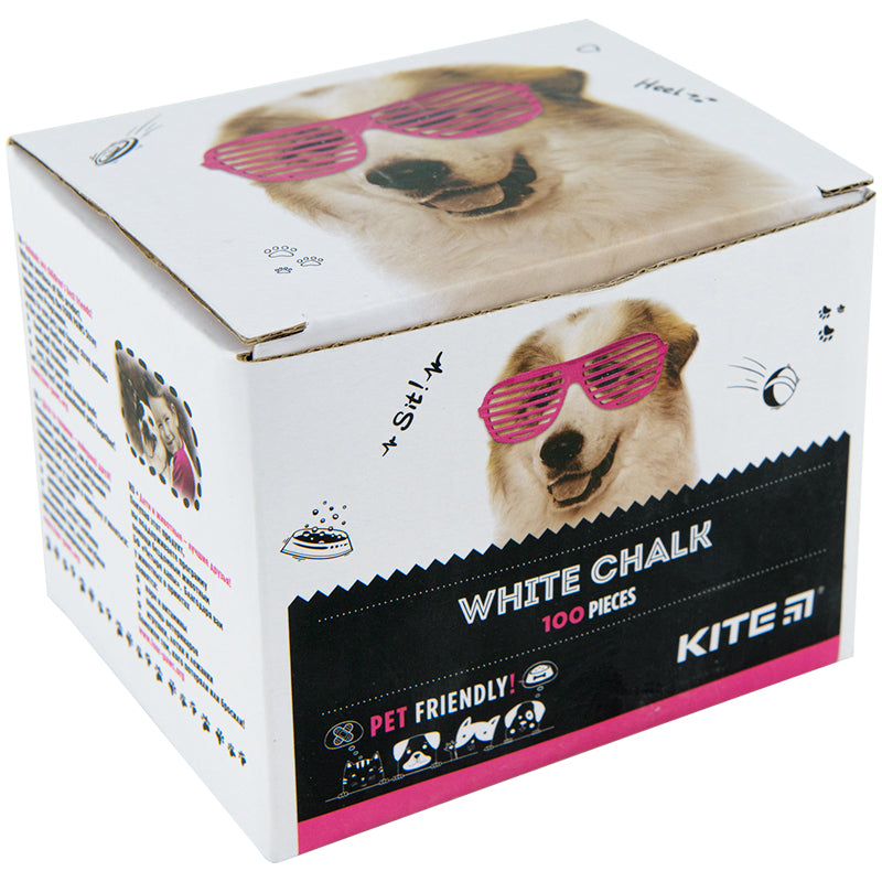 Крейда біла Kite Dogs 100 шт, кругла K22-079-100