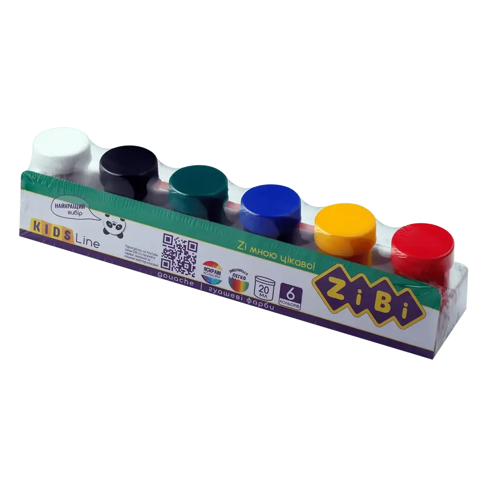 Фарби гуашеві Zibi  KIDS Line 6х20 мл ZB.6657