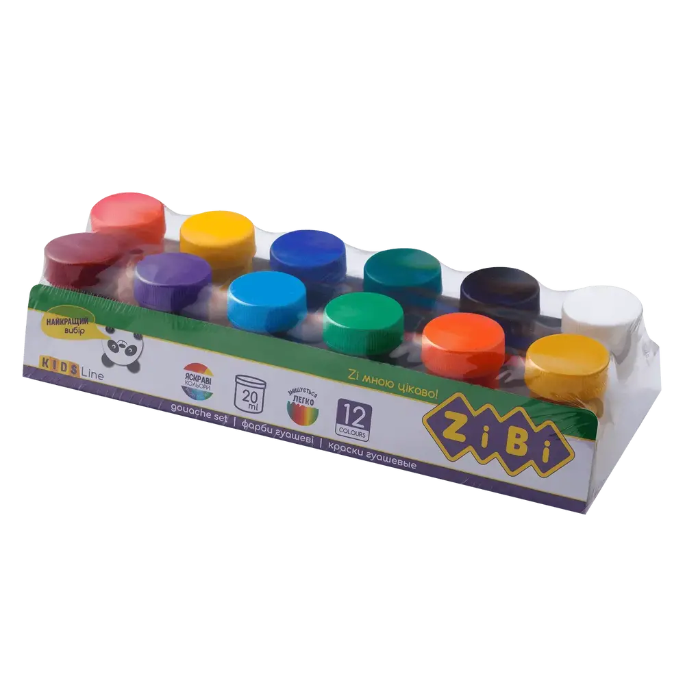 Фарби гуашеві Zibi KIDS Line 12х20 мл ZB.6658