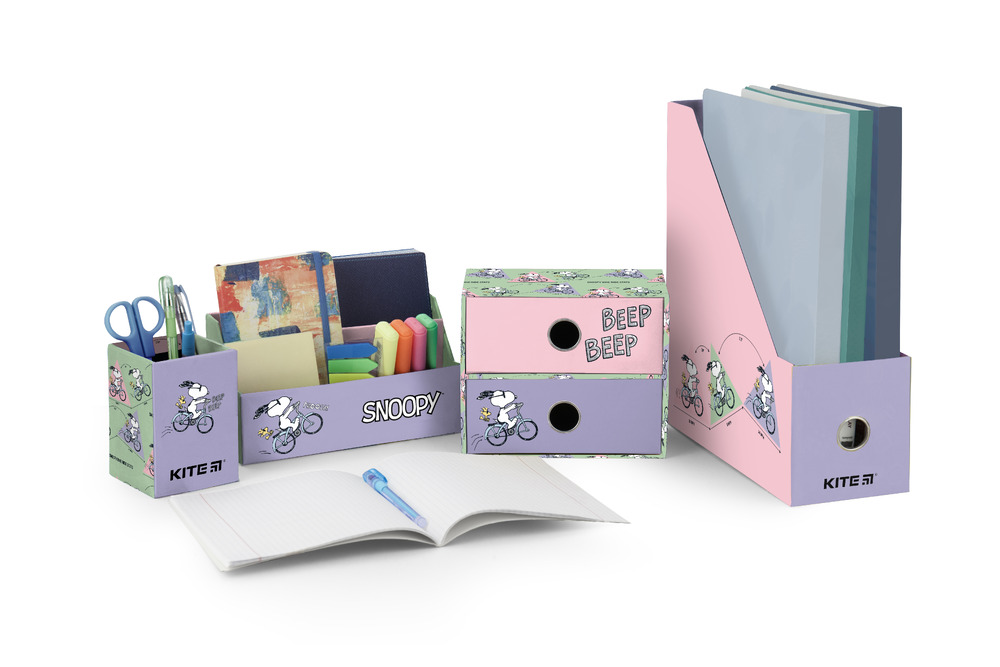Органайзер настільний, 4 предмети Kite картон, Snoopy