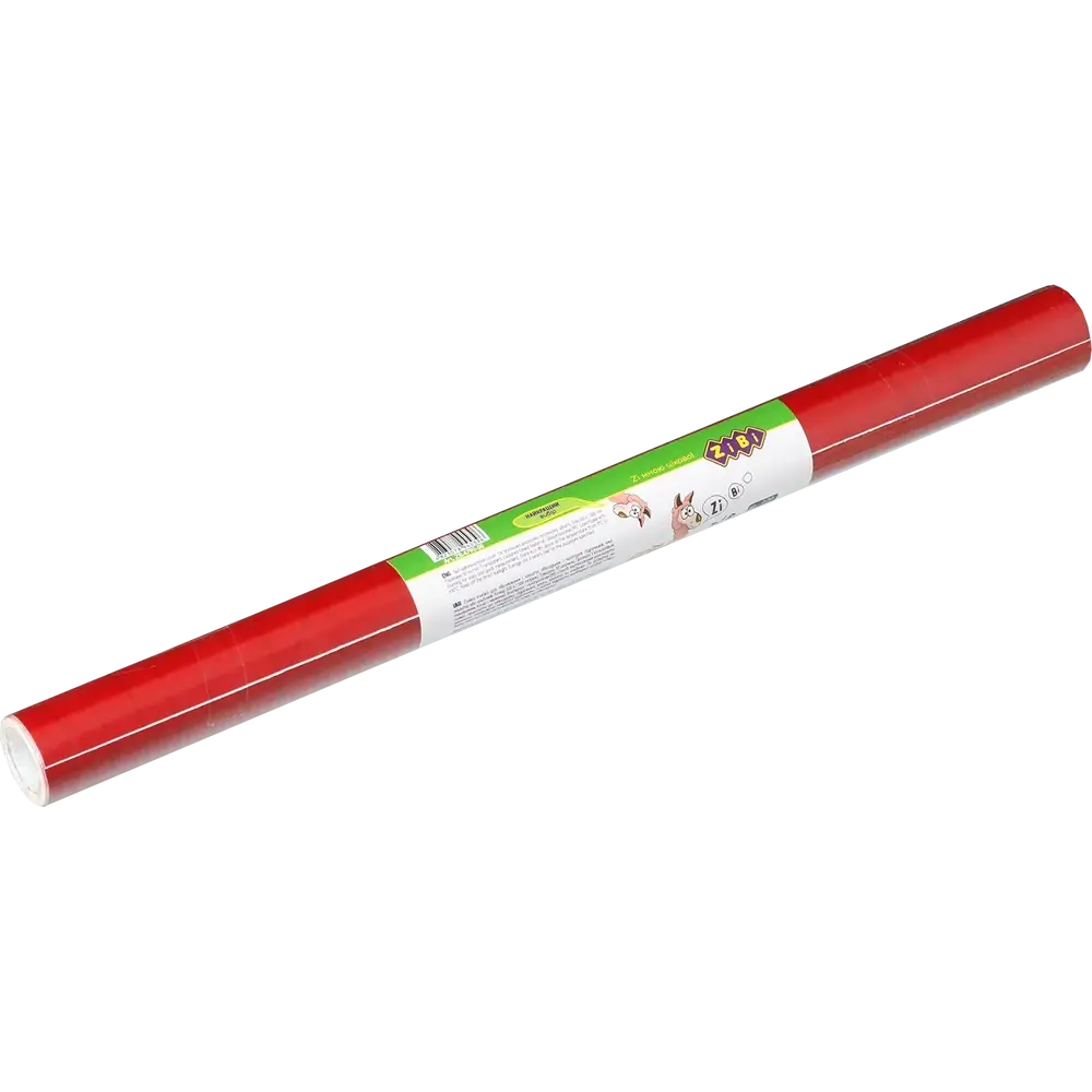 Плівка ZiBi самоклеюча для підручників 33см х 1.2м червона KIDS Line ZB.4790-05