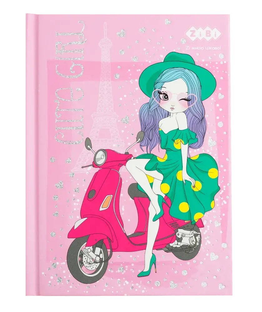 Блокнот Zibi CUTE GIRL А6 64 аркуши в клітинку, рожевий ZB.12715-10