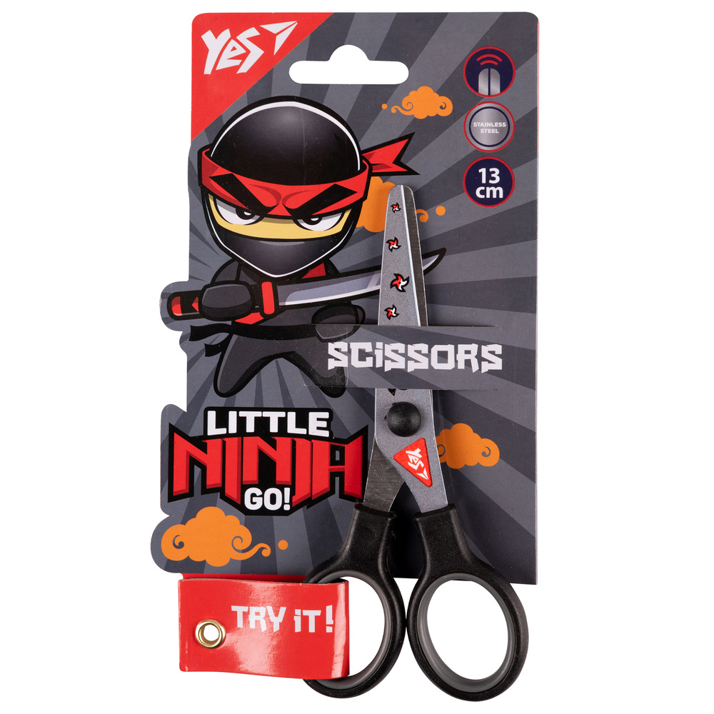 Ножиці Yes Ninja 13 см з принтом на лезі 480442