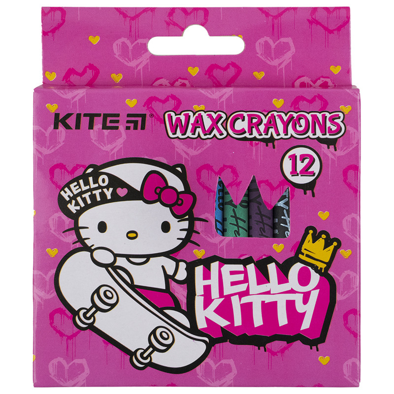 Крейда воскова Kite Hello Kitty 12 кольорів HK21-070