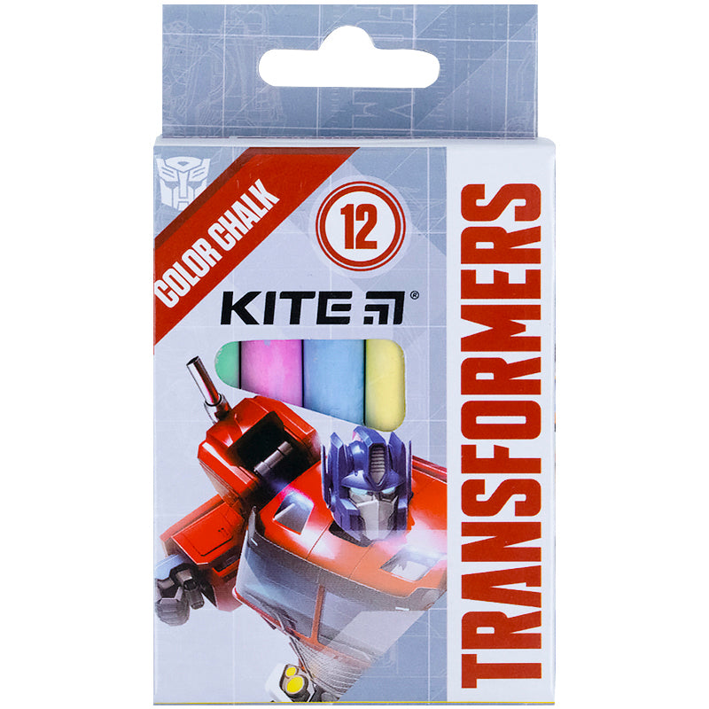 Крейда кольорова Kite Jumbo Transformers 12 штук TF21-075