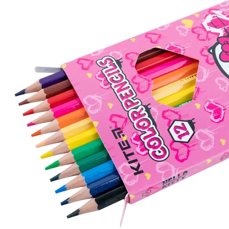 Олівці кольорові Kite Hello Kitty HK21-051, 12 кольорів. Фото 4