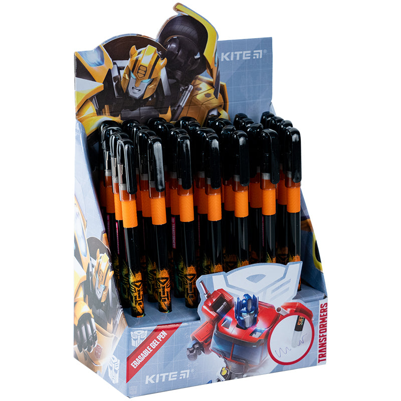 Ручка гелева пиши-стирай Kite Transformers TF24-068, синя