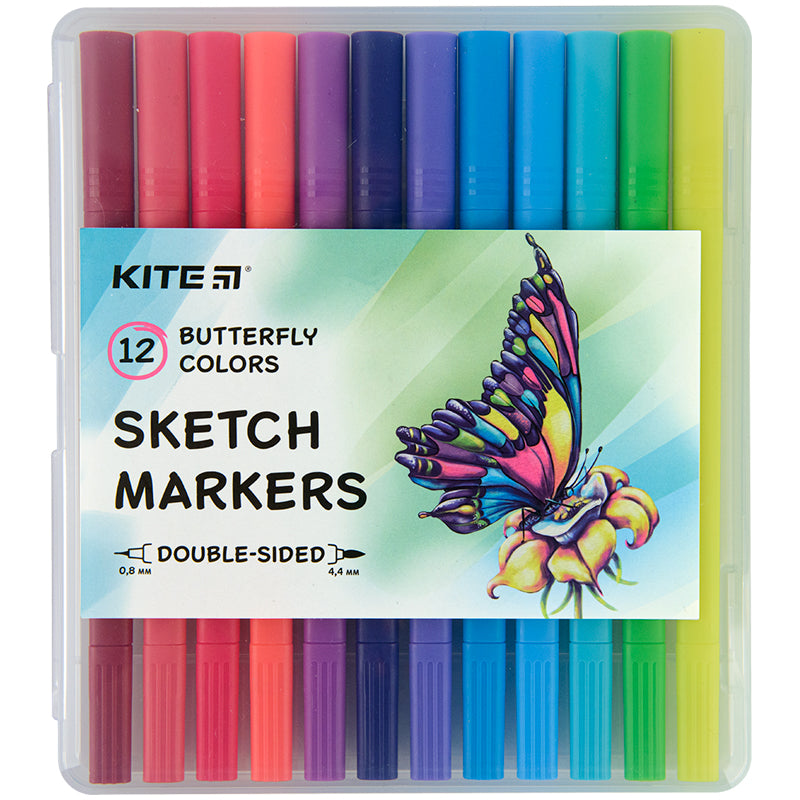 Скетч маркери Kite Butterfly  12 кольорів K22-044-2. Фото 4