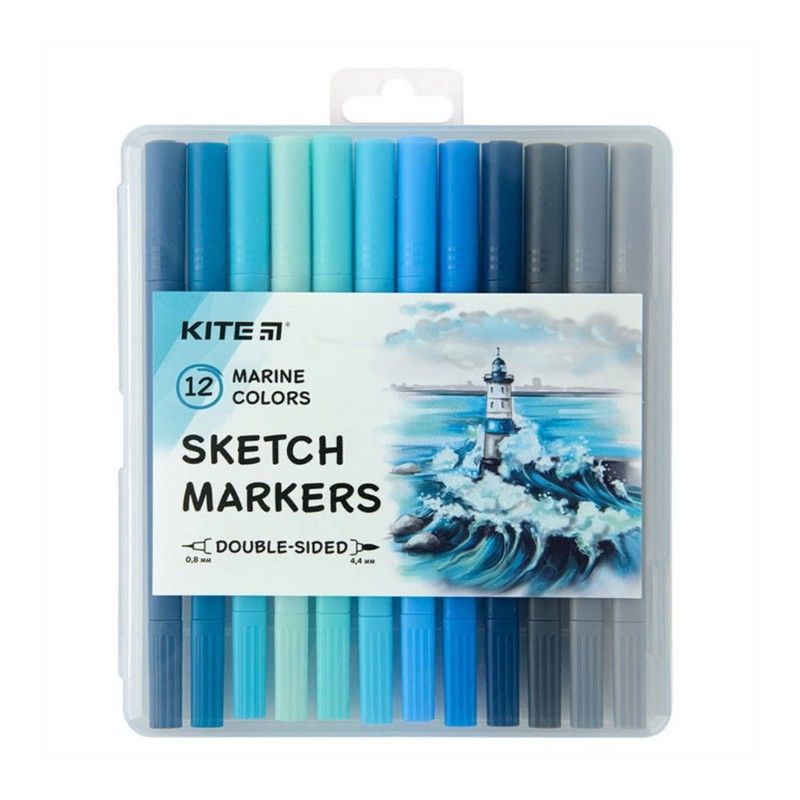 Скетч маркери Kite Marine 12 кольорів  K22-044-3