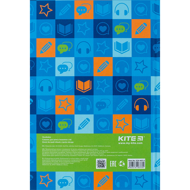 Словник для запису іноземних слів Kite Reading А5 60 аркушів K24-407-3. Фото 8