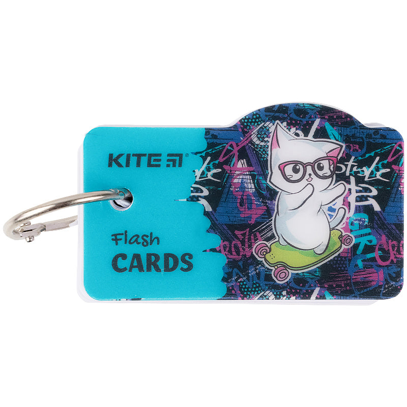 Картки для запису іноземних слів Kite Cat skate 80 аркушів K21-358-2