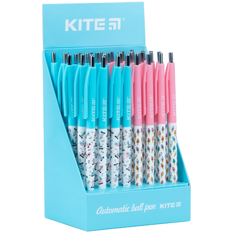 Ручка кулькова автоматична Kite Cute K21-361-1, синя