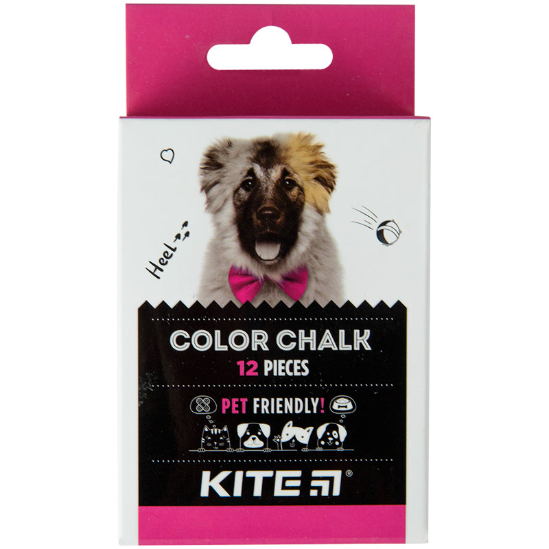 Крейда кольорова Kite Dogs 12 штук K22-075