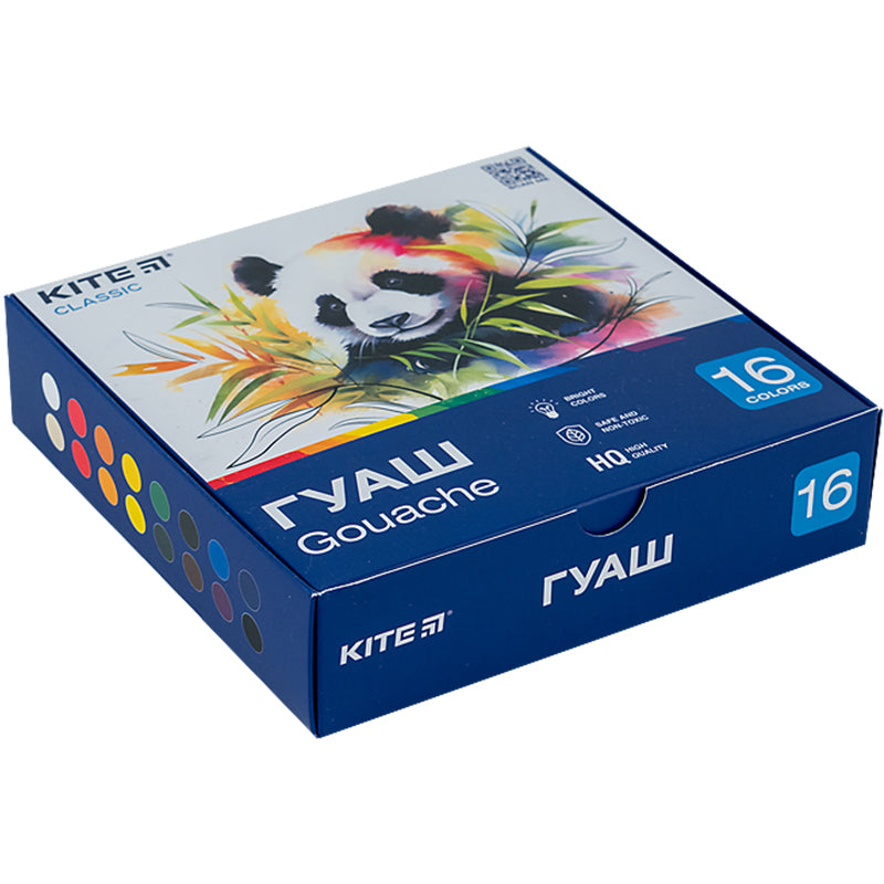 Гуаш Kite Classic 16 кольорів K-096