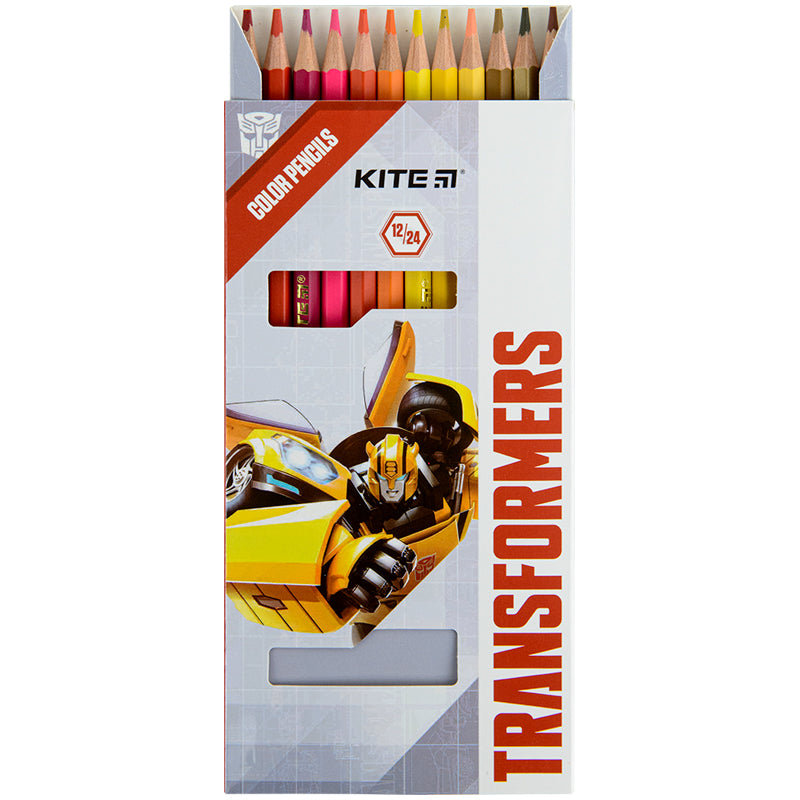 Олівці кольорові двосторонні Kite Transformers TF22-054, 12 шт.. Фото 3