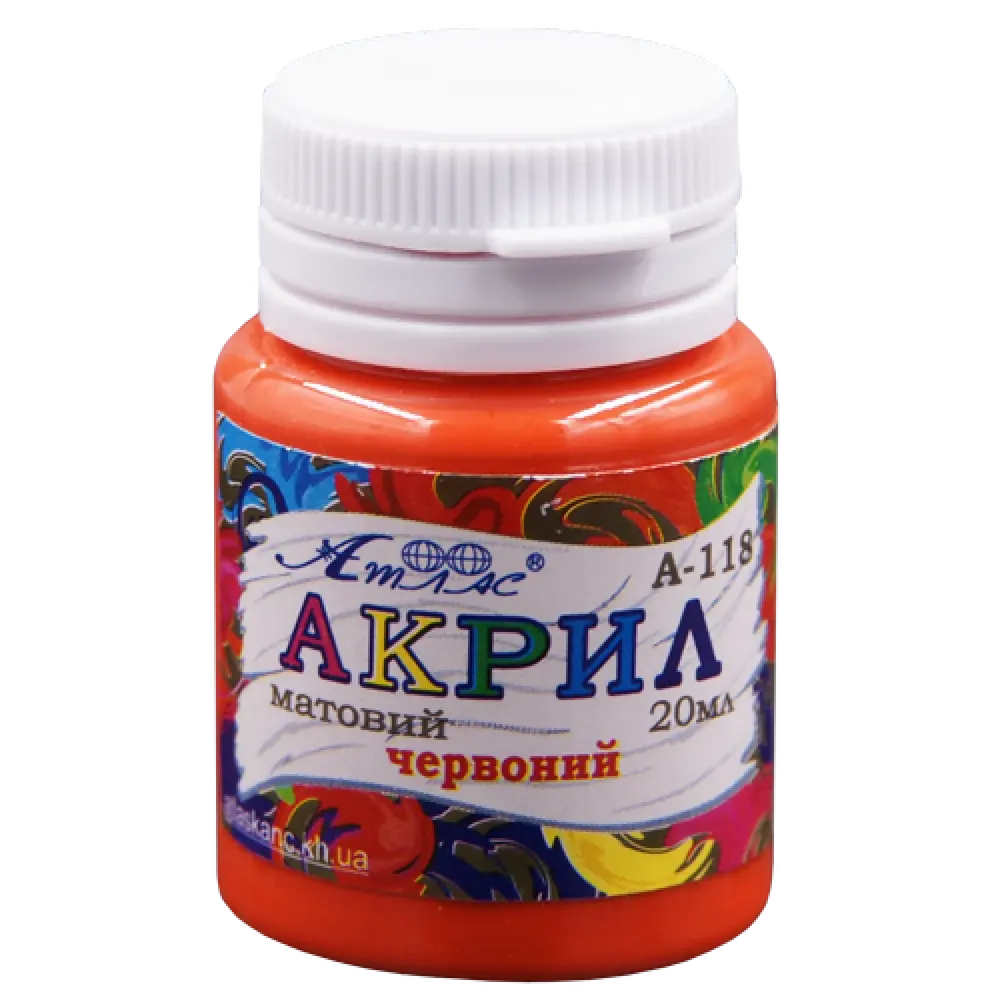 Фарба акрилова Атлас 20 мл Червоний AS-1518