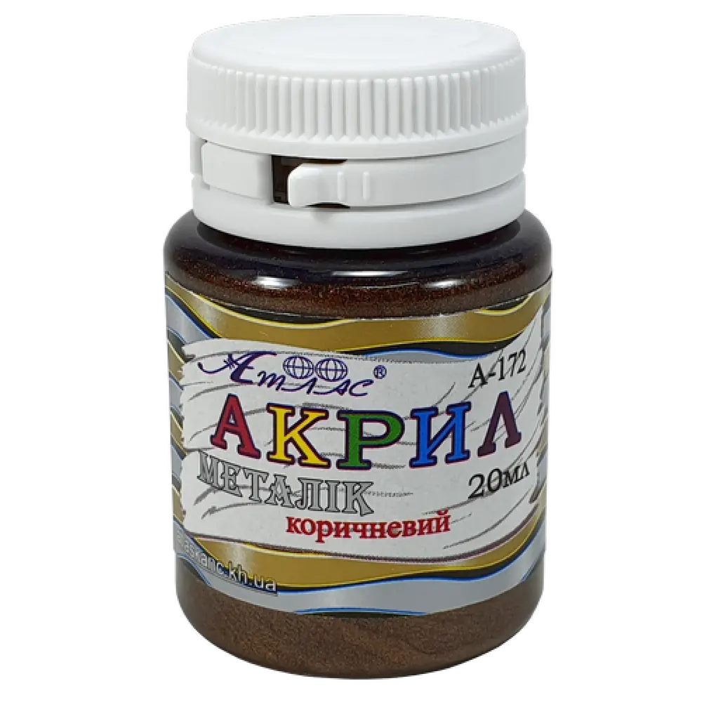 Фарба акрилова Атлас Металік 20 мл Коричневий AS-1615