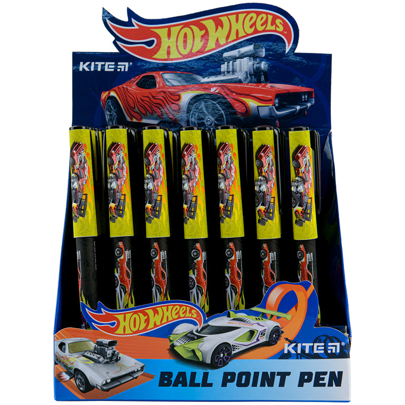 Ручка кулькова Kite Hot Wheels HW22-412, синя. Фото 4