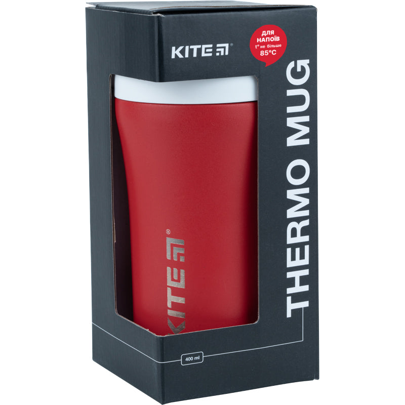 Термокружка з трубочкою Kite K22-457-03, 400 мл, червона. Фото 4