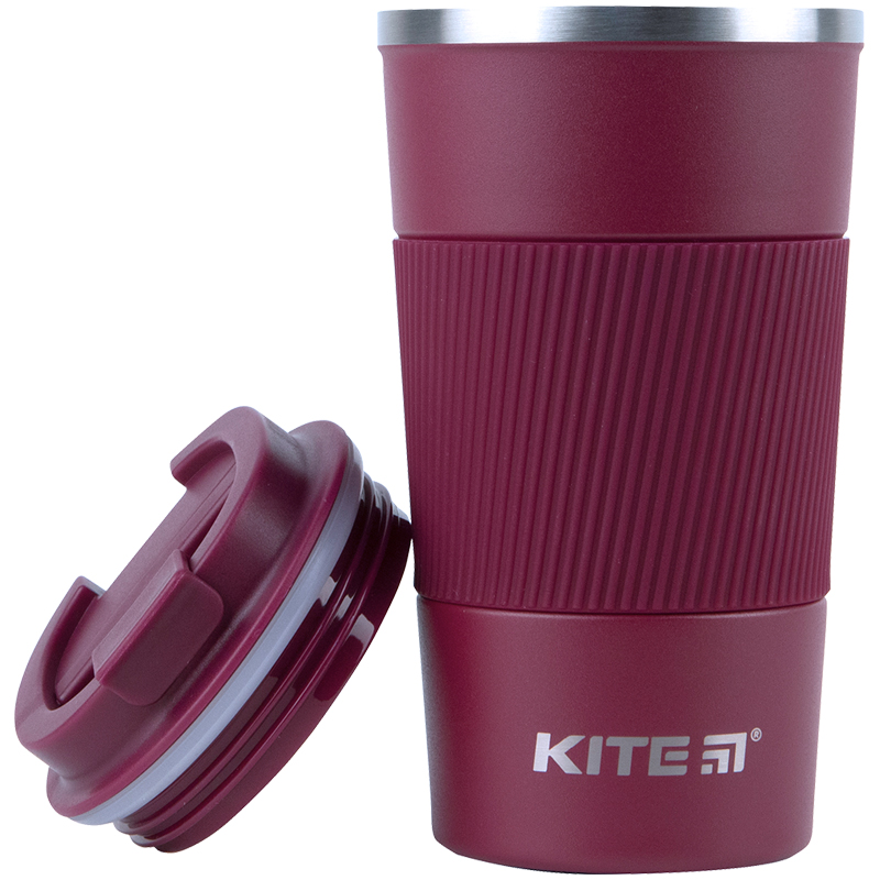 Термокружка Kite K22-458-02, 510 мл, бордова. Фото 4