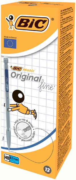 Олівець механічний BiC Matic 0,5 мм НВ з резинкою bc820958