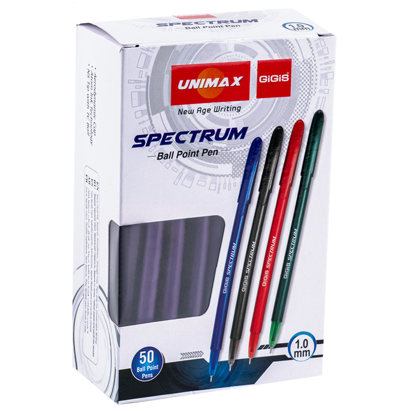 Ручка кулькова Unimax Spectrum, фіолетова UX-100-11. Фото 3