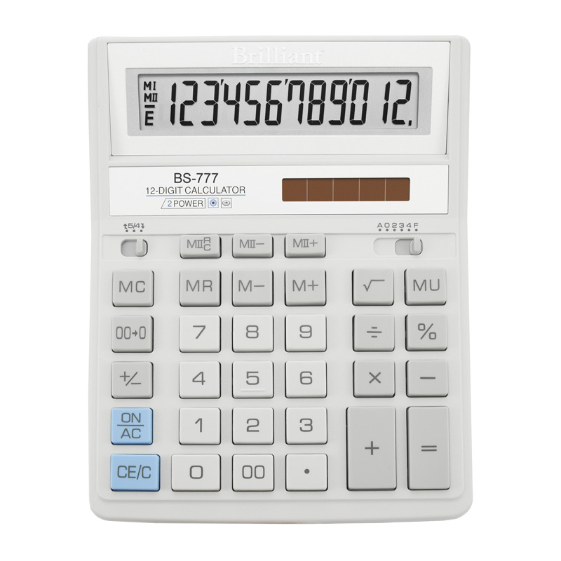 Калькулятор Brilliant 12 розрядів BS-777WH