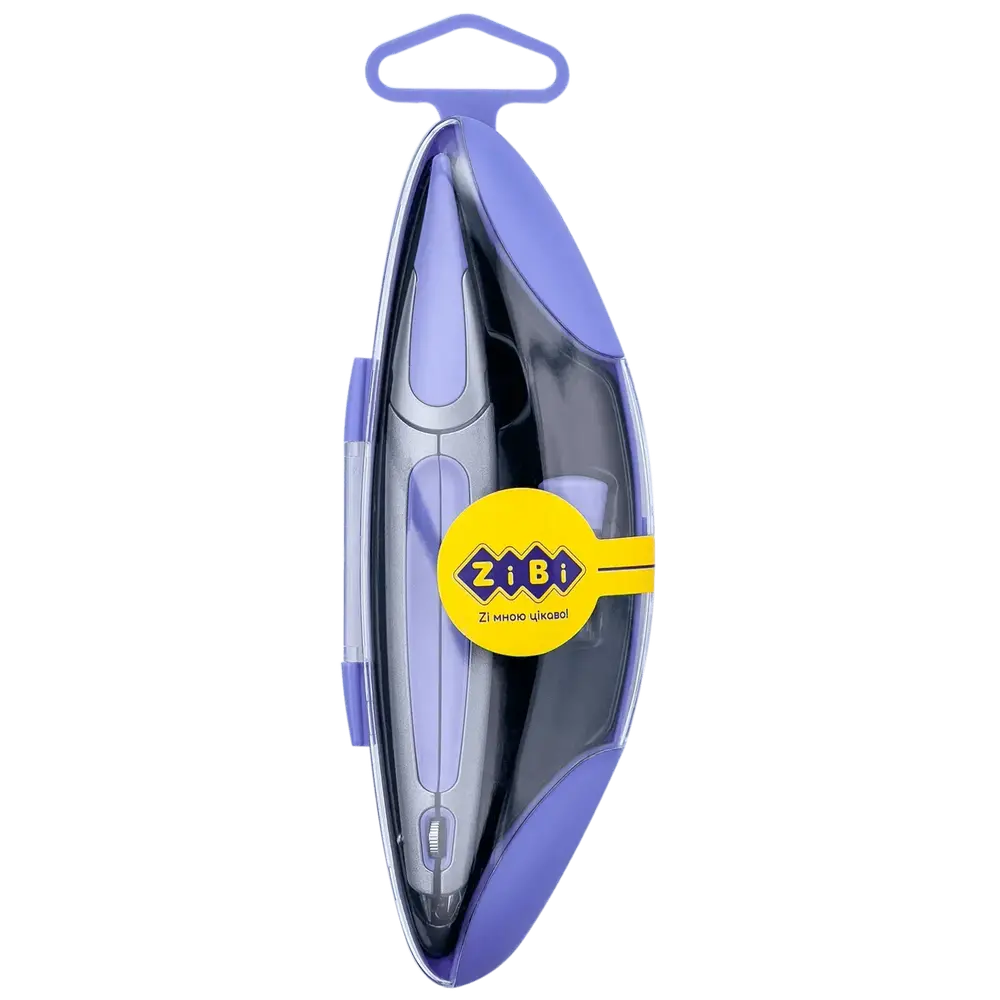 Циркуль ZiBi в твердому футлярі + запасний грифель Start ERGO фіолетовий KIDS Line ZB.5350ES-07