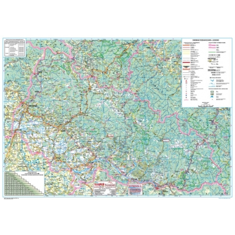 Карта автошляхів Закарпатська обл. м-б 1:250 000 . Фото 2