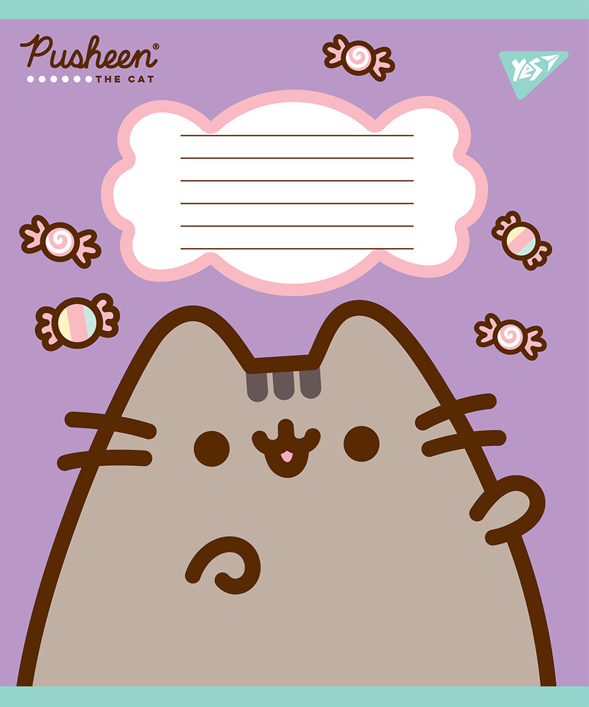 Зошит шкільний Yes Pusheen 12 аркушів коса лінія 766196. Фото 2