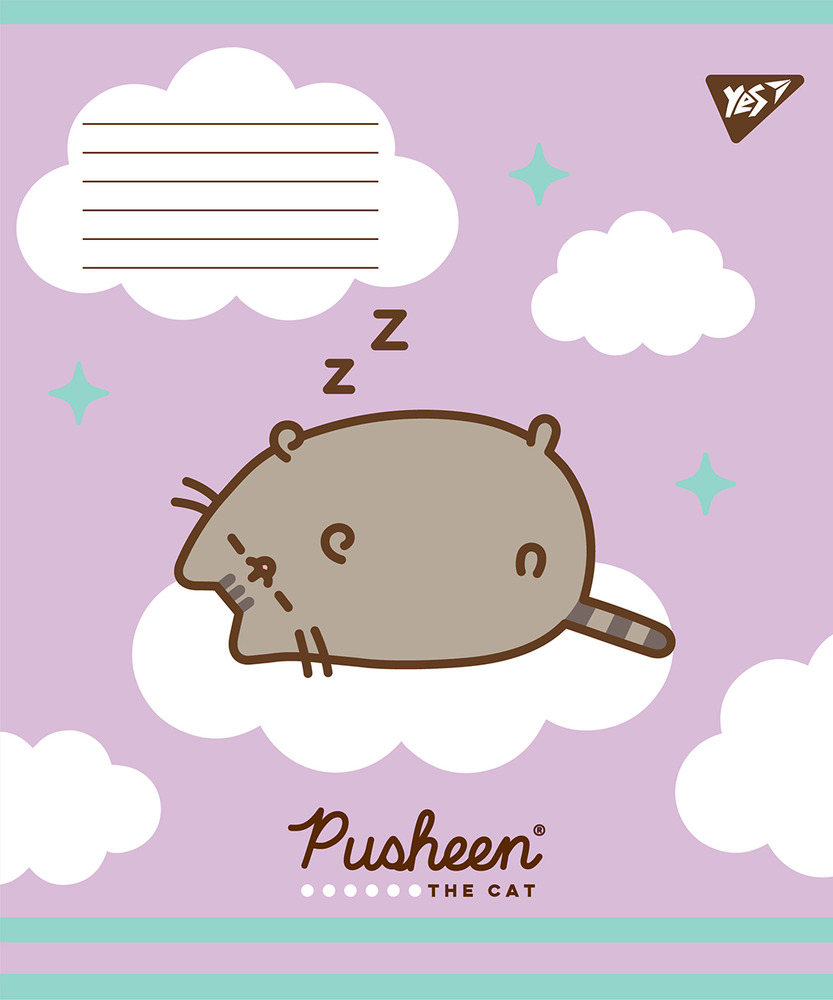 Зошит шкільний Yes Pusheen 12 аркушів коса лінія 766196. Фото 5