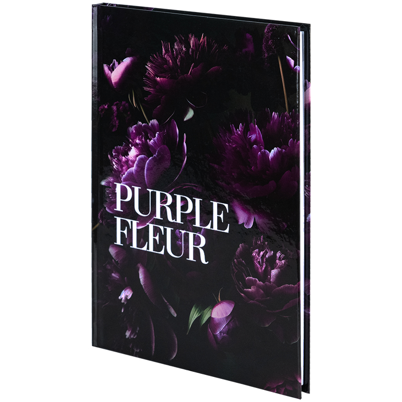 Книга записна Axent Purple fleur 8459-2-A, А5, 96 аркушів, клітинка, тверда обкладинка. Фото 2