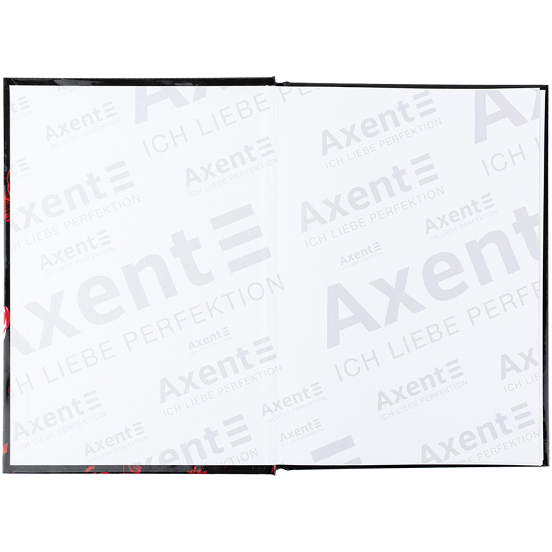 Книга записна Axent Red fleur 8459-3-A, А5, 96 аркушів, клітинка, тверда обкладинка. Фото 3