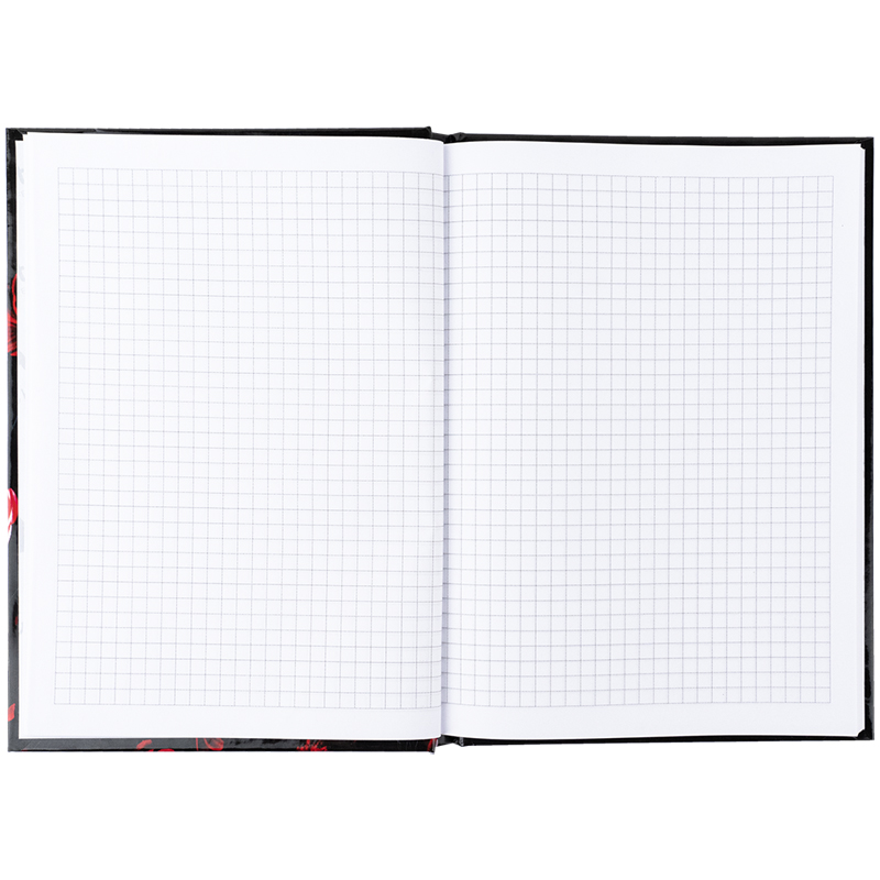 Книга записна Axent Red fleur 8459-3-A, А5, 96 аркушів, клітинка, тверда обкладинка. Фото 4