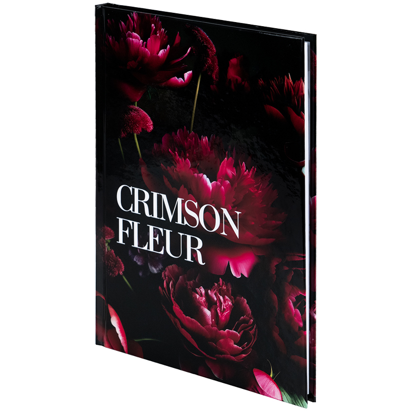 Книга записна Axent Crimson fleur 8459-4-A, А5, 96 аркушів, клітинка, тверда обкладинка. Фото 2