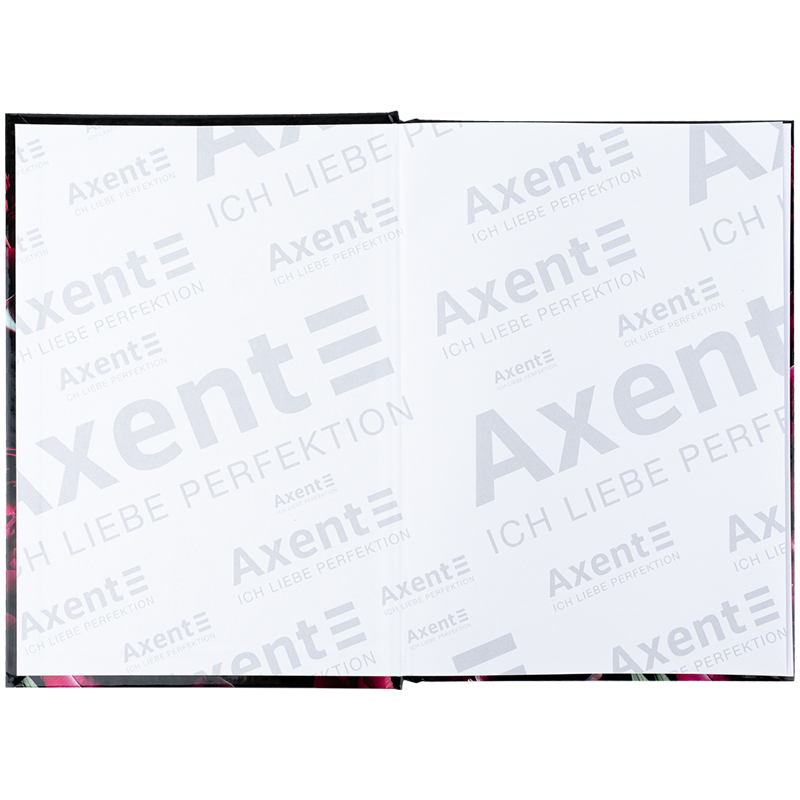 Книга записна Axent Crimson fleur 8459-4-A, А5, 96 аркушів, клітинка, тверда обкладинка. Фото 3