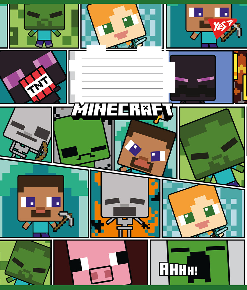 Зошит шкільний Yes Minecraft 12 аркушів коса лінія 766936. Фото 5