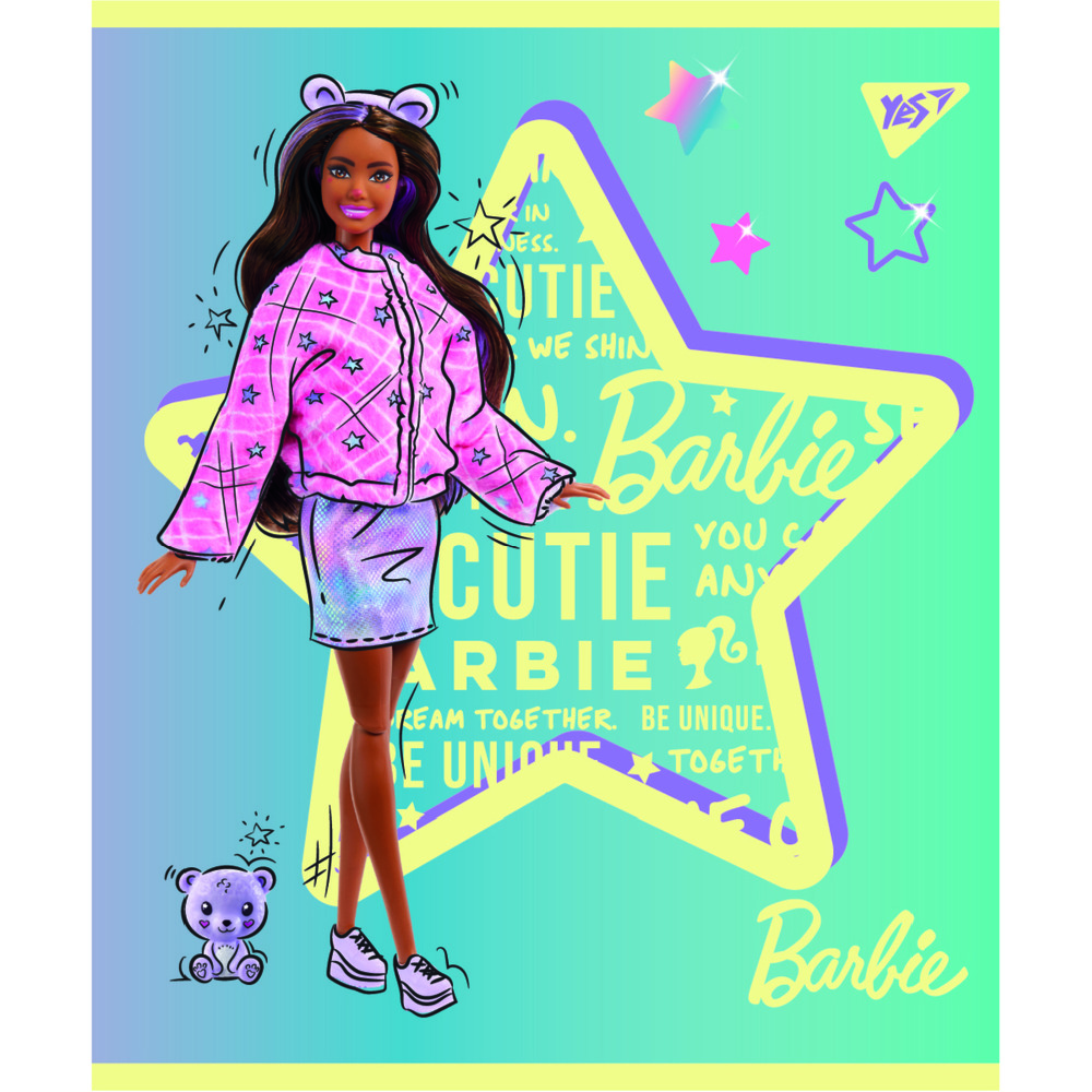 Зошит шкільний Yes Barbie 12 аркушів клітинка 766792. Фото 5