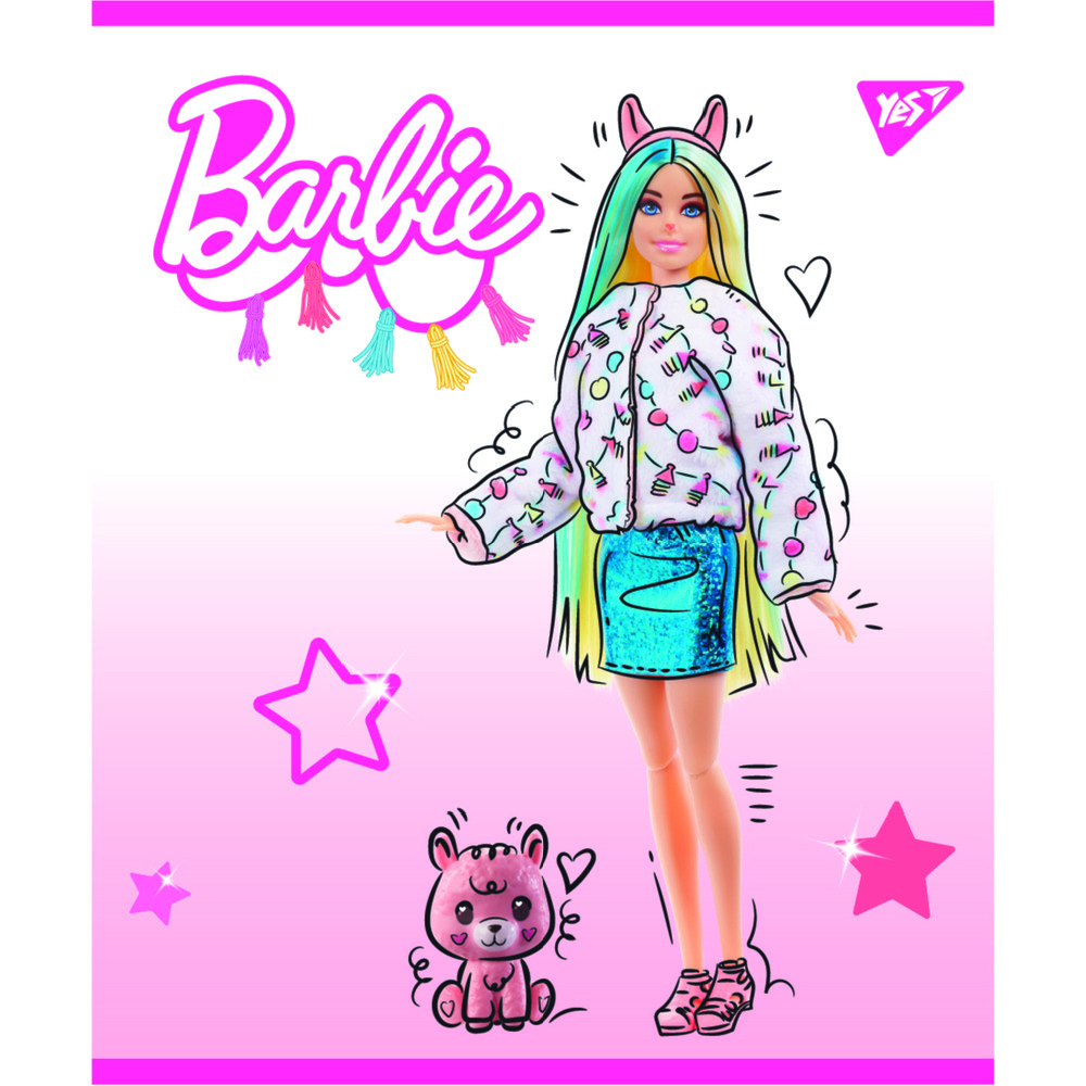 Зошит шкільний Yes Barbie 12 аркушів клітинка 766792. Фото 3