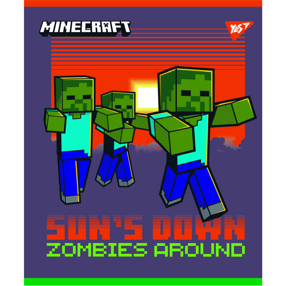 Зошит шкільний Yes Minecraft 12 аркушів коса лінія 766800. Фото 2