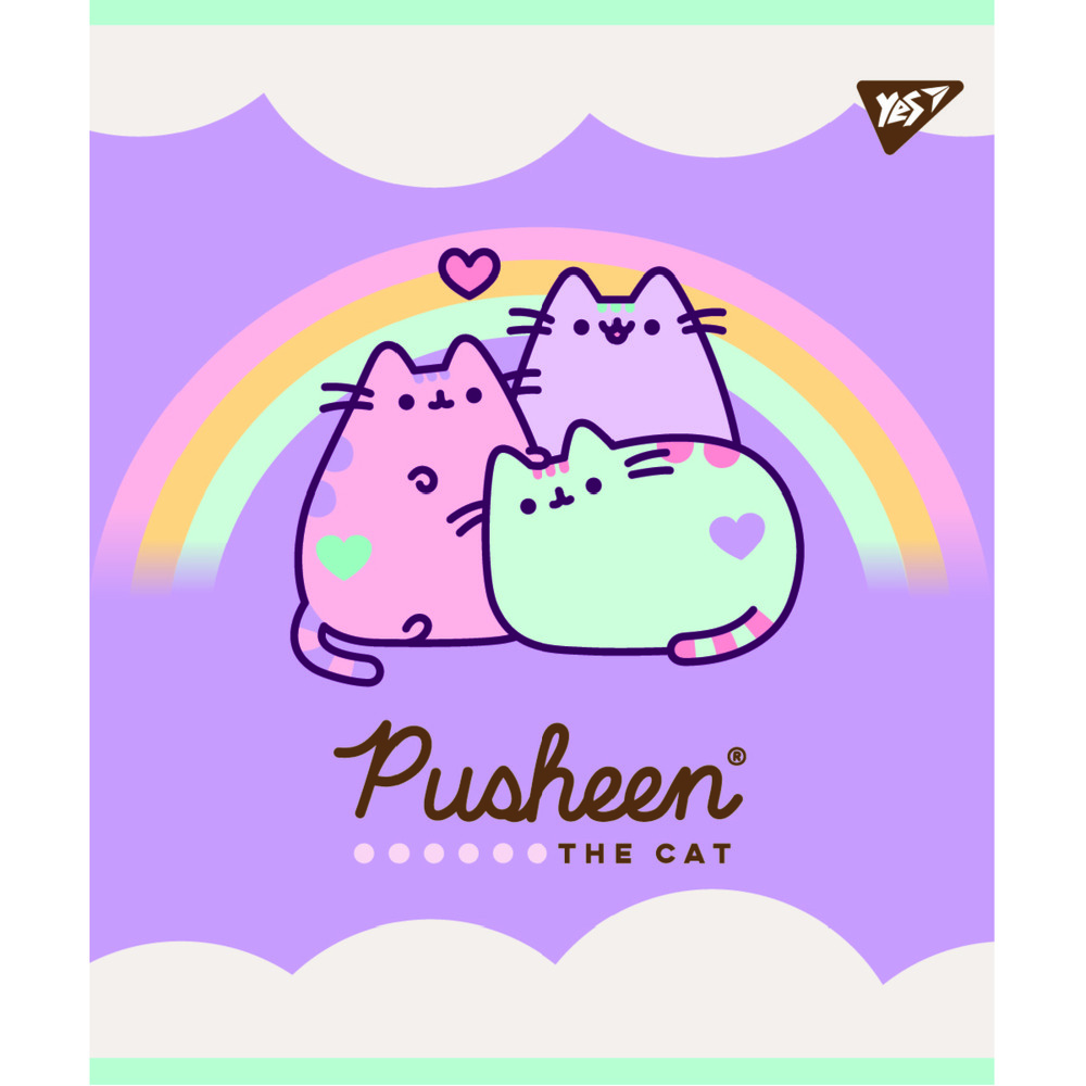 Зошит шкільний YES Pusheen 12 аркушів лінія 766808