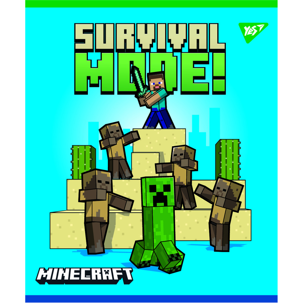 Зошит шкільний Yes Minecraft 12 аркушів лінія 766807. Фото 4