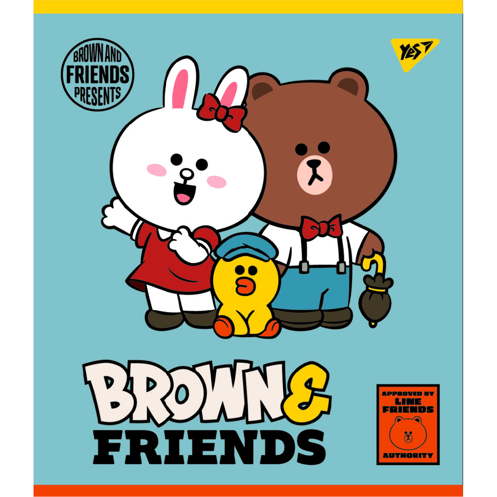Зошит шкільний YES Line Friends А5 48 аркушів клітинка 766867. Фото 2