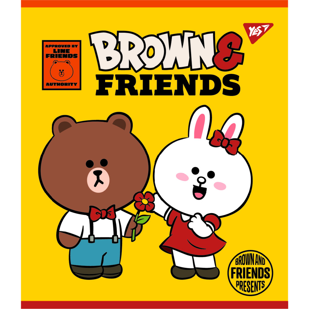 Зошит шкільний YES Line Friends А5 48 аркушів клітинка 766867. Фото 4
