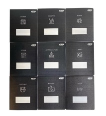 Набір предметних зошитів Black 48 аркушів в клітинку 8 предметів 10 шт ZB.1700-99
