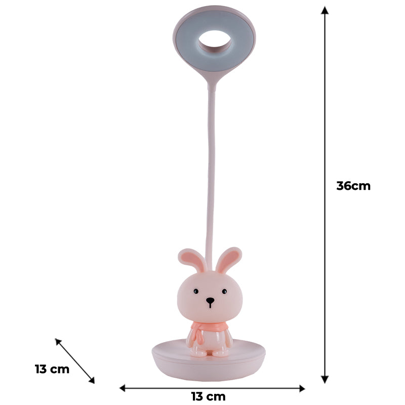 Настільна лампа LED з акумулятором Bunny Kite K24-492-1-2, рожевий. Фото 7