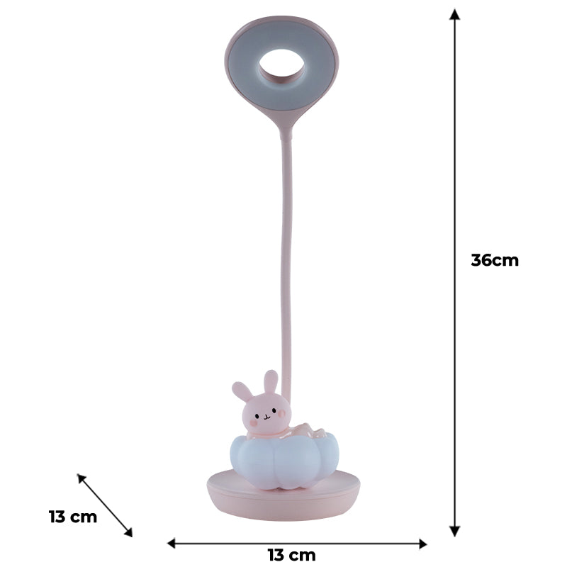 Настільна лампа LED з акумулятором Cloudy Bunny Kite K24-493-1-2, рожевий. Фото 7