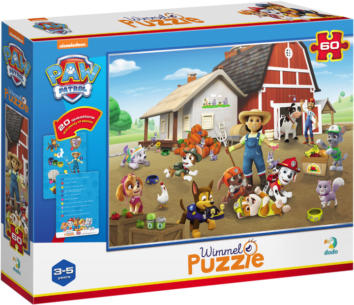 DoDo Вімельпазл 60 елементів - Paw Patrol. На фермі 200452